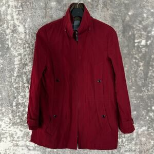 Galley Size S Minimalist Mock Neck Jacket Red Long Sleeve Outdoor